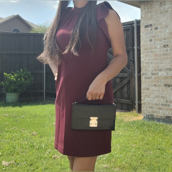 Glace Anouchka Pochette MM Noir Monogram Black Clutch - Picture 1 of 16